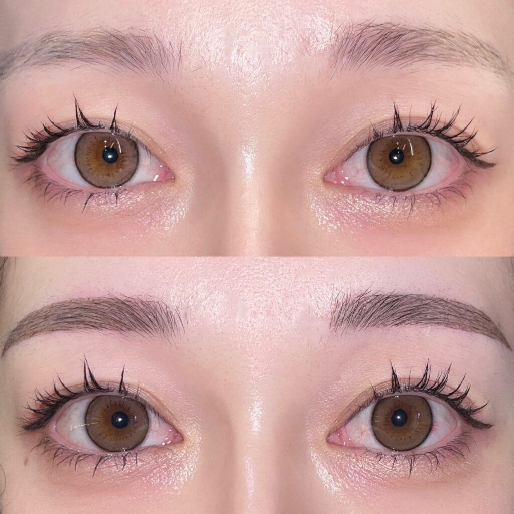 眉アート2回目ビフォーアフター